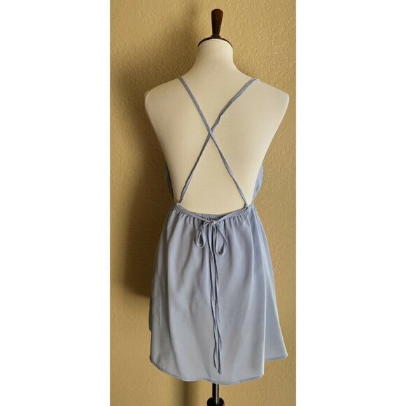 Glamorous Womens Blue Low Back Party Prom Strappy Dress Size S $58 - Picture 2 of 9